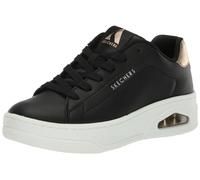 Skechers Femme Uno Court-Courted Air ONU Cour, Black Leather/Rose Gold Duraleather, 41 EU