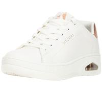 Skechers Femme Cour d'Uno ONU, Cuir Blanc Duraleather Or Rose, 36.5 EU