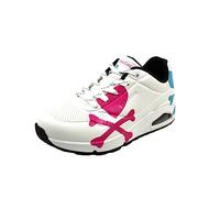 Skechers Femme Uno-Cœurs croisés Basket, Blanc, 37 EU