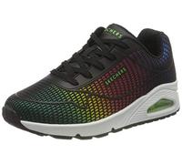 Skechers Femme UNO Eye Catching Baskets, Black KPU Hot Melt/Multi Colored Jersey Trim, 37 EU