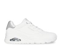 Skechers Femme Uno Golden Air Basket, White Durabuck/Silver Trim, 40 EU