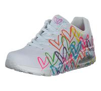 Skechers Femme Uno Highlight Love Basket, Blanc et Multi C Ur Imprimé Duraleather Whi, 36 EU