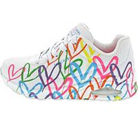 Skechers Baskets basses femme Uno Highlight Love Blanc/Multi Synthétique Lacets Plat 39