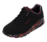 Skechers Femme UNO Majestic Garden Baskets, Black Multi Duraleather/Mesh, 41 EU