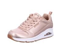 Skechers Femme UNO METALLIXS Baskets, Rose Gold Leather/Webbing Trim, 36 EU