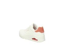 Skechers Femme Uno Pop Back Basket, Empiècement en Cuir Corail Blanc Durabuck, 39 EU
