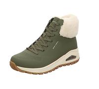 Skechers Femme Uno Rugged Fall Air Fashion-sneakers, Olive Durabuck Faux Fur, 39 EU