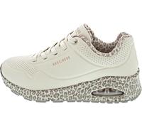 Skechers Femme Uno Safari Time Basket, Blanc/léopard, 42 EU