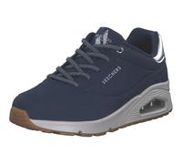 Skechers Femme Uno Shimmer Away, Navy Durabuck Rosegold Duraleather Mesh Tri, 41 EU