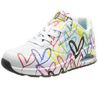 Skechers Femme Uno Spread The Love Basket, Blanc, 38.5 EU