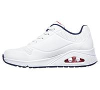 Skechers Femme Uno Stand Air Fashion-sneakers, White Durabuck Navy Red Trim, 37 EU