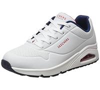 Skechers Femme Uno Stand Air Fashion-sneakers, White Durabuck Navy Red Trim, 37 EU