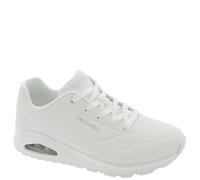 Skechers Femme Uno-Stand on Air Basket, White Durabuck/Mesh, 38 EU Large