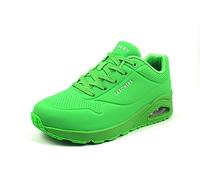 Skechers Femme UNO Stand on AIR Baskets, Maille Durabuck Verte, 36 EU