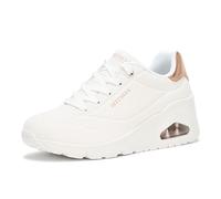 Skechers Femme Uno Wedge-Hi Steps Basket, Blanc, 37 EU