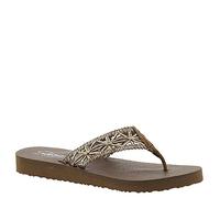 Skechers Femme Meditation-Ocean Breeze Tongues, Marron, 39 EU