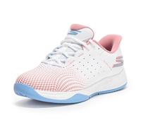 Skechers Femme Viper Court Reload Hands Free Slip-ins Basket, Blanc, Bleu Clair, Rose, 36.5 EU