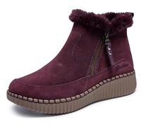 Skechers Femme Wilshire BLVD-Fresh Zip Bottine, Bordeaux, 38 EU