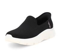 Skechers Femme Women's Hands Free Slip-ins Go Walk Flex-Relish Basket, Black Textile/White Trim, 39 EU