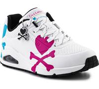 Skechers Femmes Chaussures à lacets Sportives Semelle en caoutchouc blanc