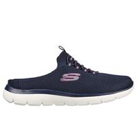 Skechers Women's Summits - Swift Step Sneaker Mule, Navy/Hot Pink, 7