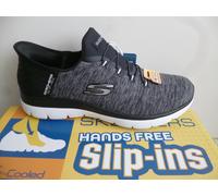 Skechers Femmes Slip-Ons Baskets Chaussures Sport Gris 149937