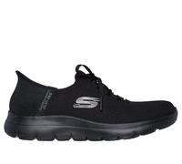 Skechers Femmes Slip-Ons Baskets Chaussures Sport Noires 150263