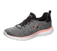 Skechers Femmes Summits Chaussures de Sport Formateurs, Black/Coral, Taille 37EU