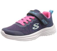 Skechers Fille Dreamy Dancer Radiant Rogue Basket, Bordure en Maille Rose Vif Bleu Marine, 35.5 EU