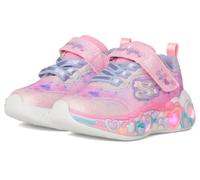 Skechers Fille Eternal Heart Lights, Light Pink Sparkle Mesh Multi Trim, 21 EU