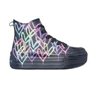 Skechers Fille Hyperlift Bottine, Noir/Multicolore, 3 UK Child