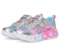 Skechers Fille Infinite Heart Lights Heart Jewels Sneaker, Silver, 27.5 EU