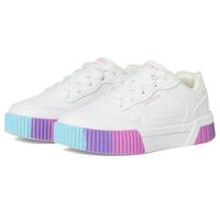 Skechers Fille Jade Soft Glow, White Synthetic Multi Neon Trim, 29 EU
