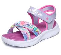 Skechers Fille Jumpsters Sandal Tie Dye Bffs, Lavender Synthetic Multi Trim, 35.5 EU
