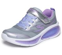 Skechers Fille Lil Cosmic Glow 2.0 Baskets, Silver Synthetic/Sparkle Textile/Multi Trim