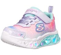 Skechers Fille Lumières en Forme de Cœur Flutter Simply Love Basket, Maille Synthétique Lavande, 35.5 EU