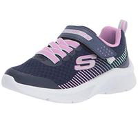 Skechers Microspec Basket, Navy Mesh/Lavender & Mint Trim, 32 EU