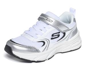 Skechers Fille Retro-Graph Sneaker, White, 27 EU