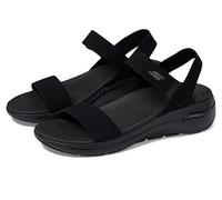 Skechers Fille Sandales Go Walk Arch Fit, Noir Textile, 35 EU