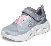 Skechers Fille Sola Glow 2.0 Dazzle Steps Baskets, Light Gray Textile/Synthetic/Multi Trim
