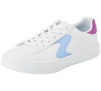 Skechers Fille Street Girls Baskets, White Synthetic Purple Trim, 29 EU