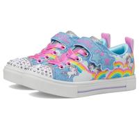 Skechers Fille Twinkle Sparks Jumpin' Clouds Sneakers, Blue Synthetic/Multi Trim, 34 EU