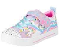 Skechers Fille Twinkle Sparks Jumpin' Clouds Sneakers, Lavender Synthetic Multi Trim, 28.5 EU