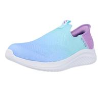 Skechers Fille Ultra Flex 3.0 Color Boost, Light Blue Knit Lavender Trim, 27 EU