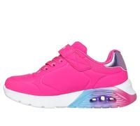 Skechers Mädchen Microspec Bright Retro Baskets, Bordure synthétique Rose Vif, 13 UK Child