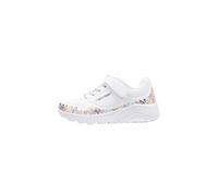 Skechers Fille Uno Lite Heart Craze, White Synthetic Multi Trim, 33.5 EU