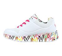 Skechers Fille Uno Lite Lovely Luv Basket, Blanc, 30 EU