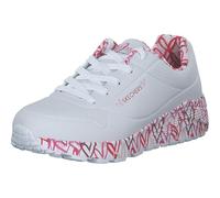 Skechers Fille Uno Lite Lovely Luv Shoes, Bordure Synthétique Blanche Rouge Et Rose, 37 EU
