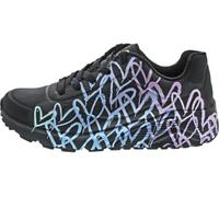 Skechers Fille Uno Lite Metallic Joy Baskets, Black Synthetic Multi Trim, 37 EU