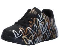 Skechers Fille Uno Lite Metallic Love, Noir Doré, 39 EU